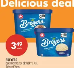 Shoppers Drug Mart BREYERS CLASSIC FROZEN DESSERT offer