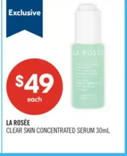 Shoppers Drug Mart LA ROSÉE CLEAR SKIN CONCENTRATED SERUM offer
