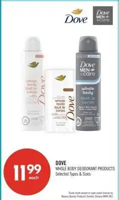 Shoppers Drug Mart DOVE WHOLE BODY DEODORANT PRODUCTS offer