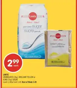 Shoppers Drug Mart LANTIC GRANULATED (2kg), BRILLIANT YELLOW or ICING (1kg) SUGAR offer