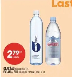 Shoppers Drug Mart SMARTWATER, EVIAN or FIJI NATURAL SPRING WATER offer