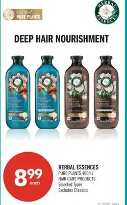 Shoppers Drug Mart HERBAL ESSENCES PURE PLANTS 400mL HAIR CARE PRODUCTS offer