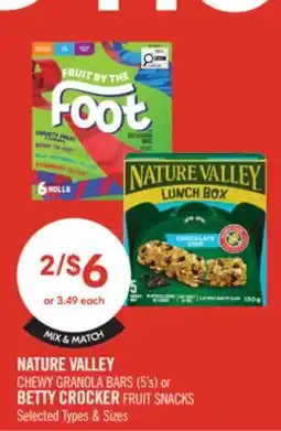 Shoppers Drug Mart NATURE VALLEY CHEWY GRANOLA BARS (5's) or BETTY CROCKER FRUIT SNACKS offer