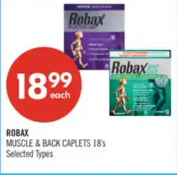 Shoppers Drug Mart ROBAX MUSCLE & BACK CAPLETS 18's offer