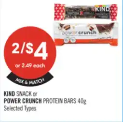 Shoppers Drug Mart KIND SNACK or POWER CRUNCH PROTEIN BARS offer