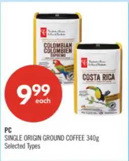Shoppers Drug Mart PC SINGLE ORIGIN GROUND COFFEE offer