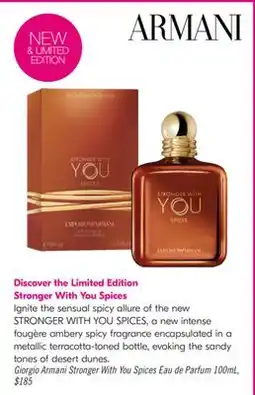 Shoppers Drug Mart Giorgio Armani Stronger With You Spices Eau de Parfum offer