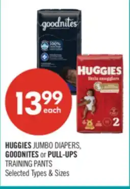 Shoppers Drug Mart HUGGIES JUMBO DIAPERS, GOODNITES or PULL-UPS offer
