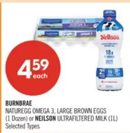 Shoppers Drug Mart BURNBRAE NATUREGG OMEGA 3, LARGE BROWN EGGS (1 Dozen) or NEILSON ULTRAFILTERED MILK (IL) offer