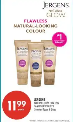 Shoppers Drug Mart JERGENS NATURAL GLOW SUNLESS TANNING PRODUCTS offer