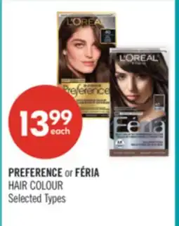 Shoppers Drug Mart PREFERENCE or FÉRIA HAIR COLOUR offer