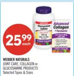 Shoppers Drug Mart WEBBER NATURALS JOINT CARE, COLLAGEN or GLUCOSAMINE PRODUCTS offer