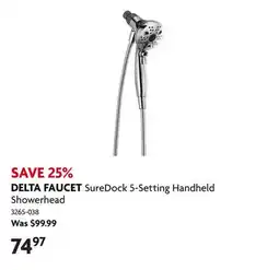 Home Hardware SureDock 5-Setting Handheld Showerhead offer