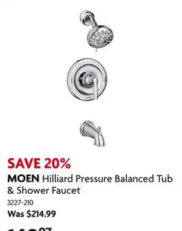 Home Hardware Hilliard Pressure Balanced Tub & Shower Faucet offer