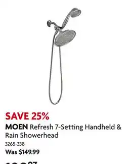 Home Hardware Refresh 7-Setting Handheld & Rain Showerhead offer