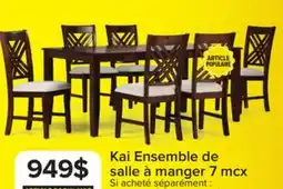 Leon's Kai Salle à manger 7 mcx avec rallonge - brun offer