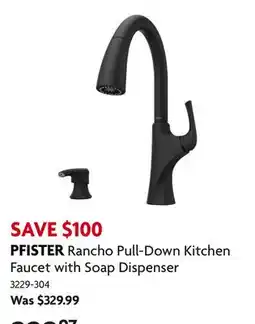 Home Hardware Rancho Pull-Down Kitchen Faucet with Soap Dispenser offer
