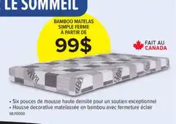 Leon's BAMBOO MATELAS SIMPLE FERME offer