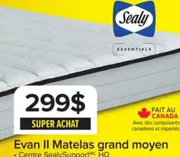 Leon's Sealy Essentials Evan II moyen Matelas grand offer