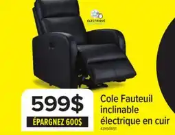 Leon's Cole Fauteuil inclinable électrique en cuir - noir offer