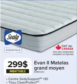 Leon's Sealy Essentials Evan II moyen Matelas grand offer