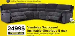 Leon's Vandelay Sectionnel inclinable électrique à double inclinaison 5 mcx – bleu offer