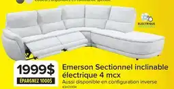 Leon's Emerson Sectionnel inclinable électrique 4 mcx avec fauteuil allongé à droite – gris pâle offer