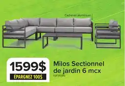 Leon's Milos Sectionnel de jardin 6 mcx - gris offer