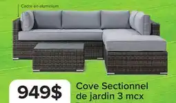 Leon's Cove Sectionnel de jardin 3 mcx - gris foncé offer
