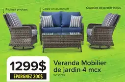 Leon's Veranda Mobilier de jardin 4 mcx – gris, bleu offer