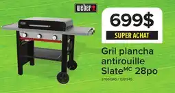 Leon's Weber Slate BBQ de style plancha de 28po résistant à la rouille – 1501345 offer