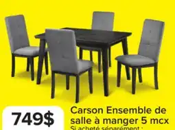 Leon's Carson Salle à manger 5 mcx - gris offer