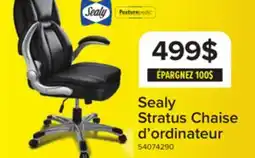 Leon's Sealy Posturepedic Stratus Chaise d'ordinateur – noir offer