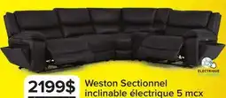 Leon's Weston Sectionnel inclinable électrique 5 mcx avec console - granite offer