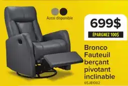 Leon's Bronco Fauteuil berçant pivotant inclinable - gris foncé offer