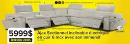 Leon's Ajax Sectionnel inclinable électrique en cuir 6 mcx – blanc offer