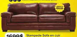 Leon's Stampede Sofa en cuir – châtaigne offer