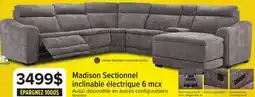 Leon's Madison Sectionnel inclinable électrique 6 mcx avec fauteuil allongé à droite – brun offer