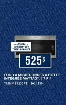 Leon's FOUR À MICRO-ONDES À HOTTE INTÉGRÉE MAYTAG offer