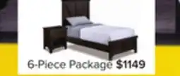 Leon's Terra 6-Piece Twin Bookcase Bedroom Package - Grey offer