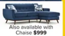 Leon's Ziva Chaise Sofa - Blue offer