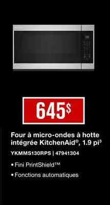 Leon's Four à micro-ondes à hotte intégrée KitchenAid offer