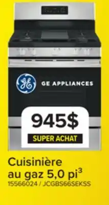 Leon's GE Cuisinière au gaz 5,0 pi³ inox JCGBS66SEKSS offer