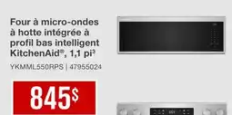 Leon's Four à micro-ondes à hotte intégrée à profil bas intelligent KitchenAid offer