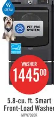 The Brick Maytag 5.8 Cu. Ft. Pet Pro Smart Front-Load Washer - White - MFW7020RW offer