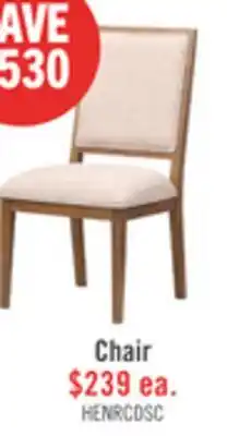 The Brick Scott Living Henri Dining Chair with Polyester Fabric, Wood - Brown & Cream offer