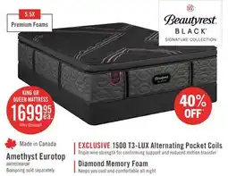 The Brick Beautyrest Black Signature Amethyst Eurotop King Mattress offer