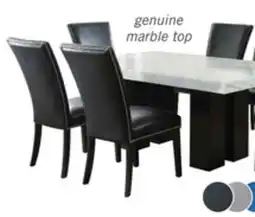 The Brick Cami Dining Table with Genuine Marble Top, 70W offer