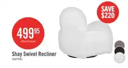 The Brick Shay 33 Chenille Fabric Swivel Glider Reclining Accent Chair - River Rock Beige offer