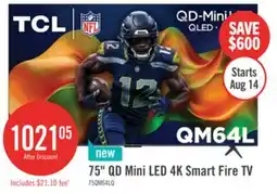 The Brick 75 QD Mini LED 4K Smart Fire TV offer